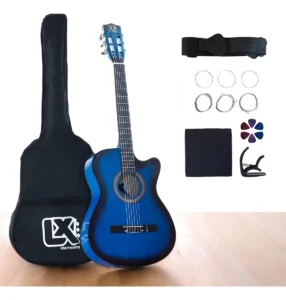 Violão Clássico Acústico Cutaway 38 Azul Kit Completo É Bom