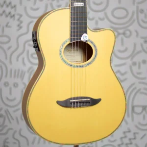 Kit Violão Giannini Gnf-3 Flat Nylon Eletroacústico Tampo Spruce Laminado Acabamento Fosco Laterais E Fundo Walnut Afinador Saída P10 Elétrico Braço Em Okoume Com Tensor Dupla Ação Palheta Groover É Bom