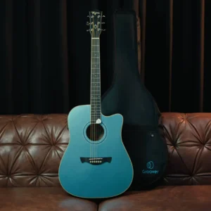 Kit Violão Tagima Andes Folk Eletroacústico Cordas De Aço Série Latin America Lake Placed Blue Satin Acabamento Fosco Palheta E Bag Groover É Bom