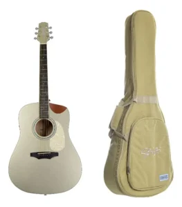 Violão Elétrico Seizi Akira Half Kaizen Cut Titanium C/ Bag Cor Prateado Orientação Da Mão Destro É Bom