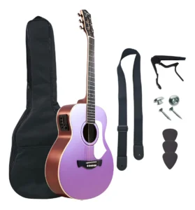 Kit Violão Elétrico Mini Aço Tagima Porteno Capa Correia É Bom 